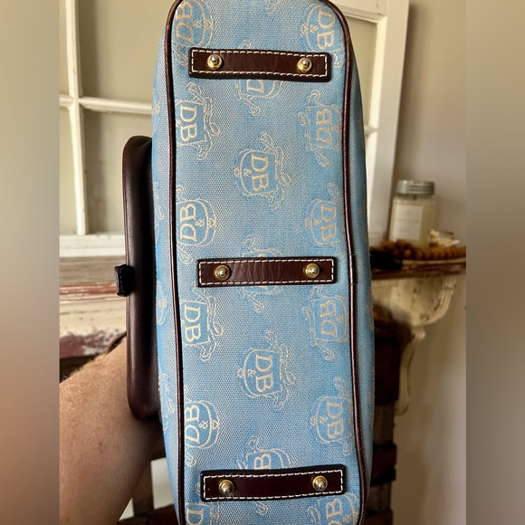 NWOT Vintage DOONEY & BOURKE Bag in Blue/Cream - Picture 9 of 16